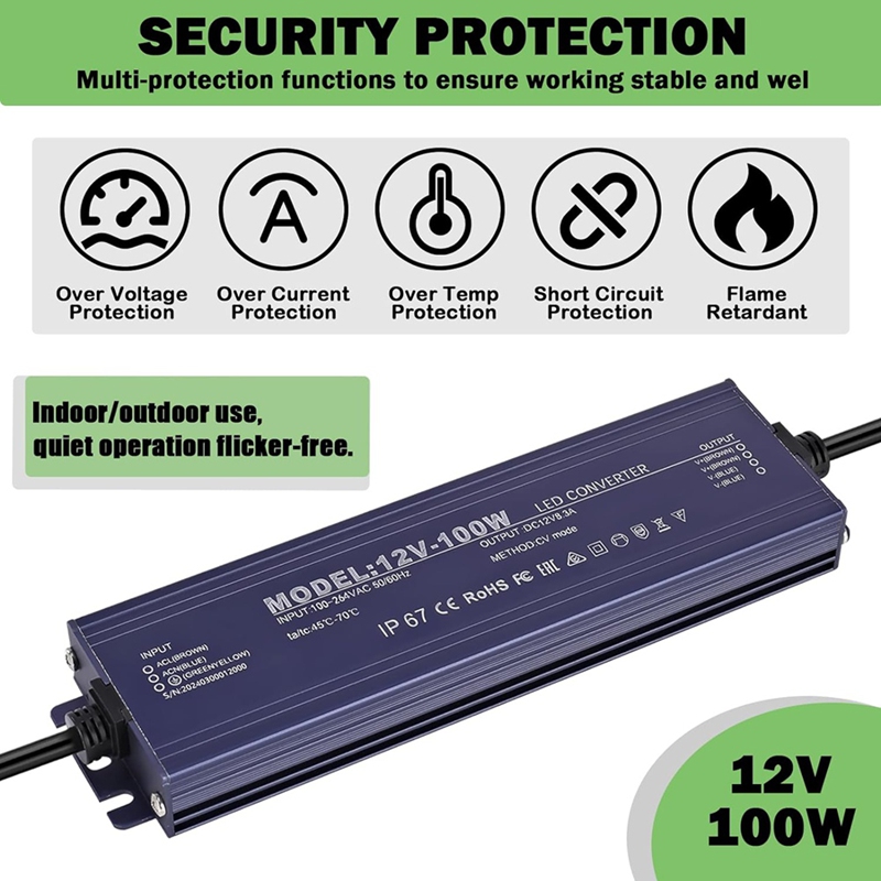 ●12V LED Driver IP67 Waterproo - đánh giá và giá Dc Power Supply 12V