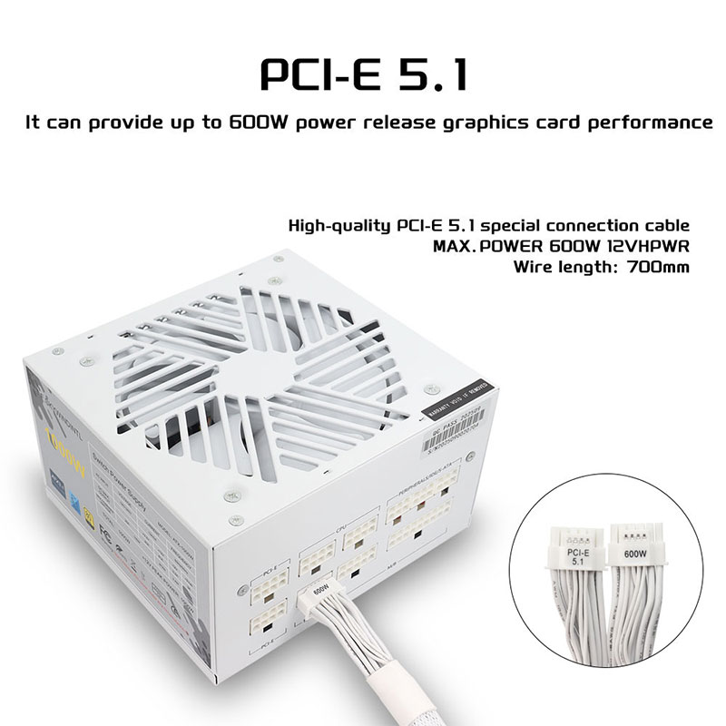 White 750w 850w 1000W 1200W Wa - đánh giá và giá Modular Power Supply