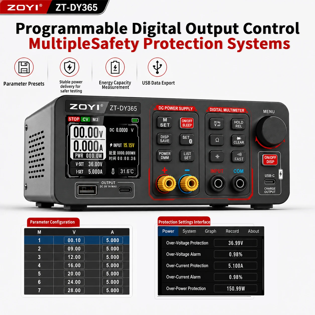 ZOYI DY365 2-in-1 Bench Power  - đánh giá và giá Pc Power Supply